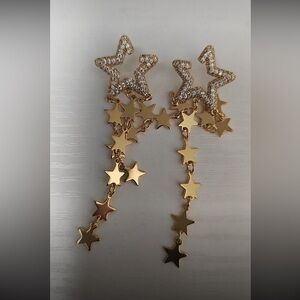 Gold  filled Star Dangle Earrings - Elegant Women Jewelry